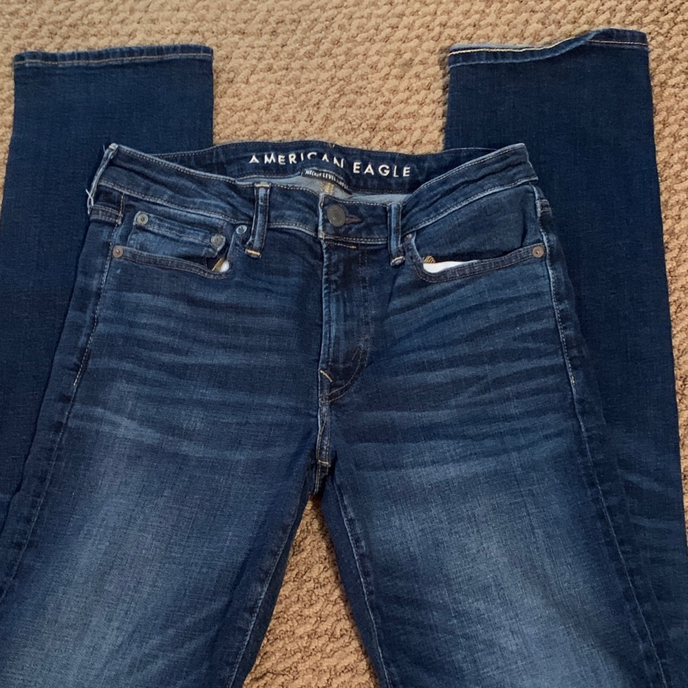 American Eagle Outfitters Medium Blue Straight Leg Jeans